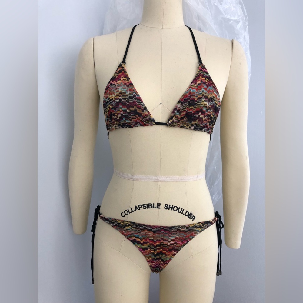 Beautiful Missoni Mare multi color knit bikini